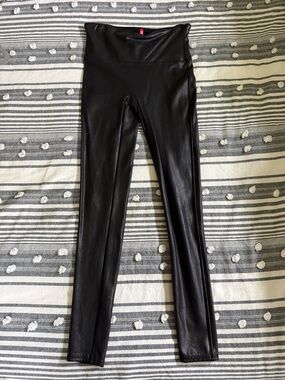 Spanx Black Faux Leather Leggings